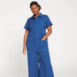 Kate Stretch Cotton Twill Jumpsuit - Admiral Blue - Universal Standard